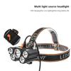 Super Bright 5 Led Head Flashlight Usb Rechargeable Headlamp Outdoor Powerful Waterproof Camping Fishing Adventure Head Lantern