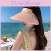Summer Sun Protection Hat With Large Brim For Outdoor Activities In Breathable Paper Mesh Fabric