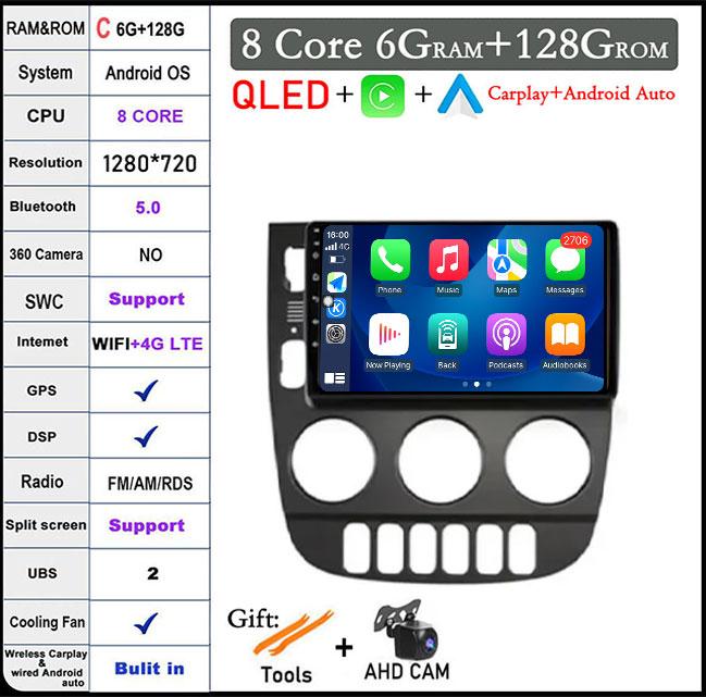 Car Radio For Mercedes Benz M-Class W163 ML 1997-2005 Android Auto Carplay BT Navigation GPSMultimedia Stereo WiFi+4G Video
