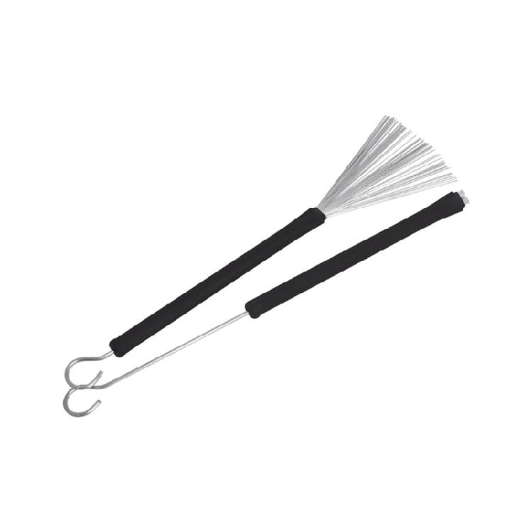 7pieces Drumsticks Bamboo Steel Wire Brushes Stick and Velvet Bag Retractable