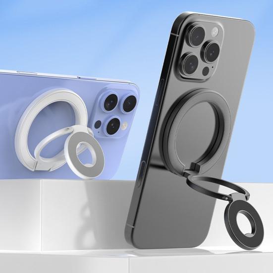 Magnetic Phone Ring Stand Foldable Phone Holder Double-sided Design Horizontal Vertical Mounts for Desk And Car Mount