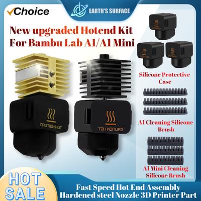 Parti Stampante 3D Nuovo Kit Hotend Aggiornato per Bambu Lab A1/A1 Mini Hot End Dissipatore di Calore in Ottone Ugello in Acciaio Temperato 0.2/0.4/0.6/0.8mm