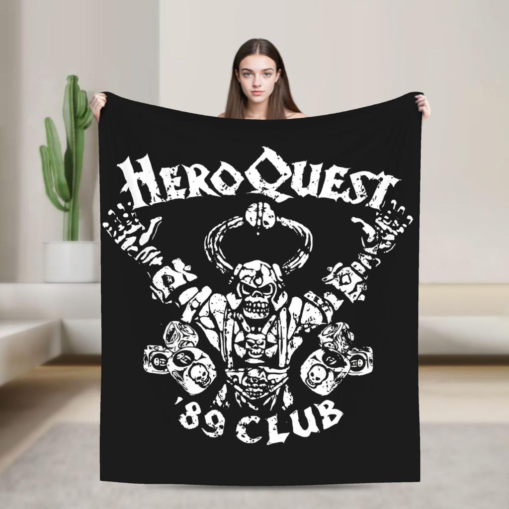 Heroquest Roleplay Game 90s RPG Knitted Blankets Flannel Gaming Warm Throw Blankets for Bedding Throws Quilt Portable