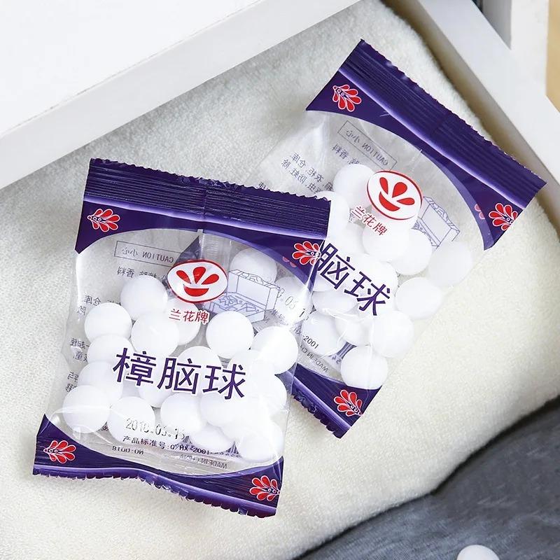 Anti-Mildew Moth-Proof Camphor Balls - 1-10pcs Insect-Proof Pills, Wardrobe Shoe Closet Drawer Cabinet Odor Removal Deodorant