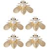 LoveinDIY 15Pcs Bee Faux Embellishment Pearl Button Flatback Wedding Decoration