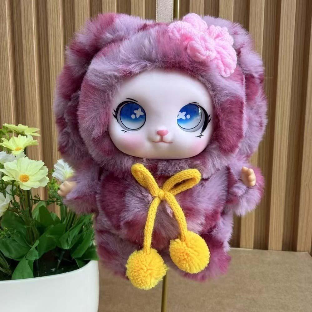 Leopard Print Rabbit Doll Figures Ornaments Bunny Plush Doll Pendant Kids Christmas Gifts