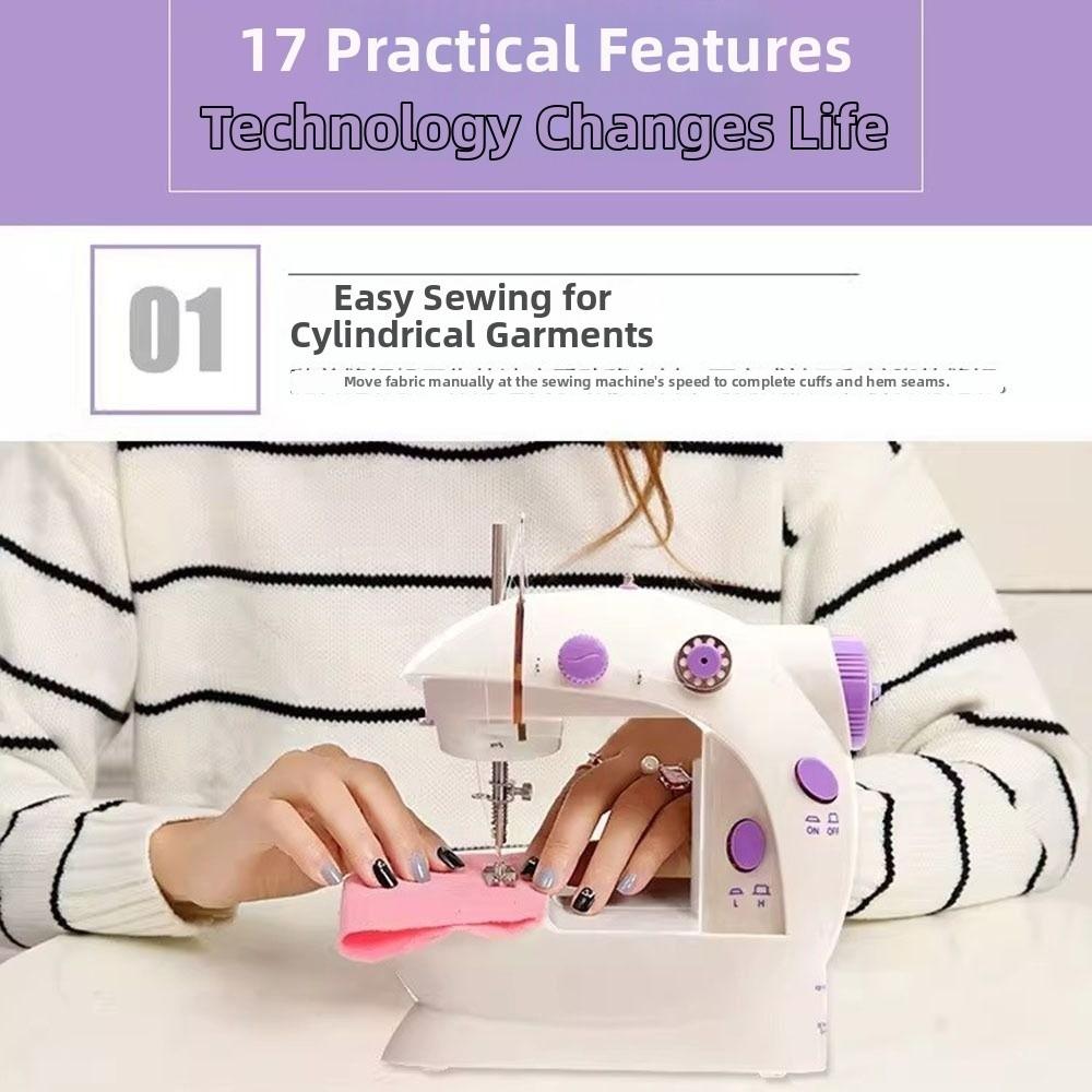 LED Light Electric Sewing Machine Dual Speed Portable Sewing Machine Mini Sewing Machine Beginners