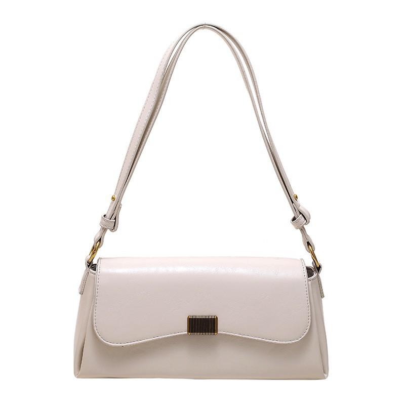 

Simple Texture Shoulder Bag Women 2026 New Large-capacity Fashionable Underarm Commuting one size белый