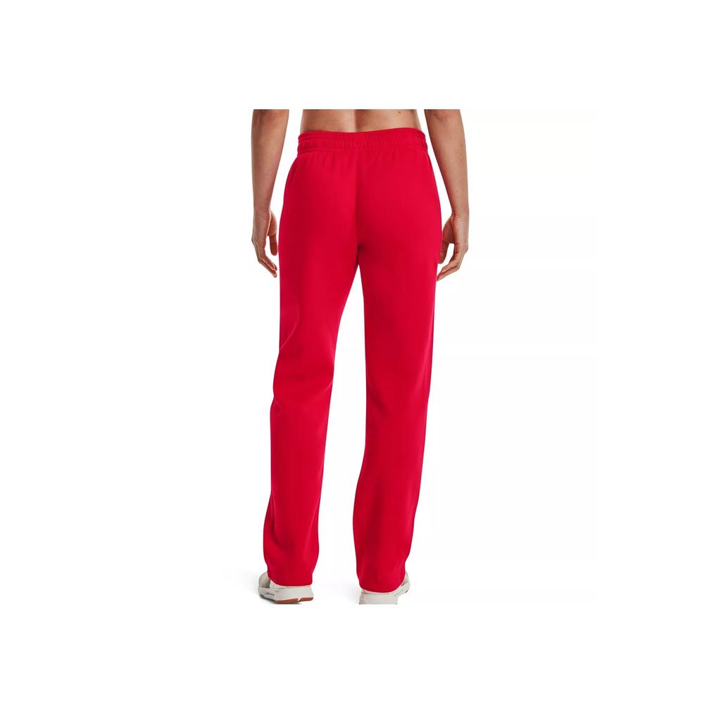 Under Armour Fleece Straight Leg Sports Pants Women bottoms Red 1300267-600
