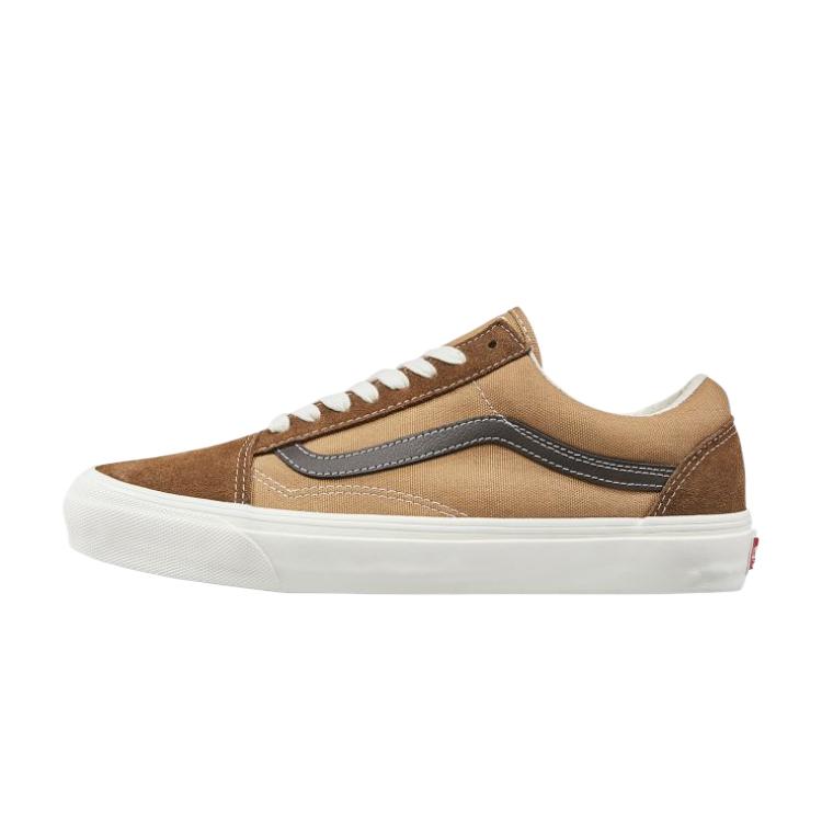 Vans Og Old Skool Lx Comfortable Versatile Low Top Lightweight Breathable Skate Shoes Unisex Sneakers Brown VN0A38FWVZ1BROWN