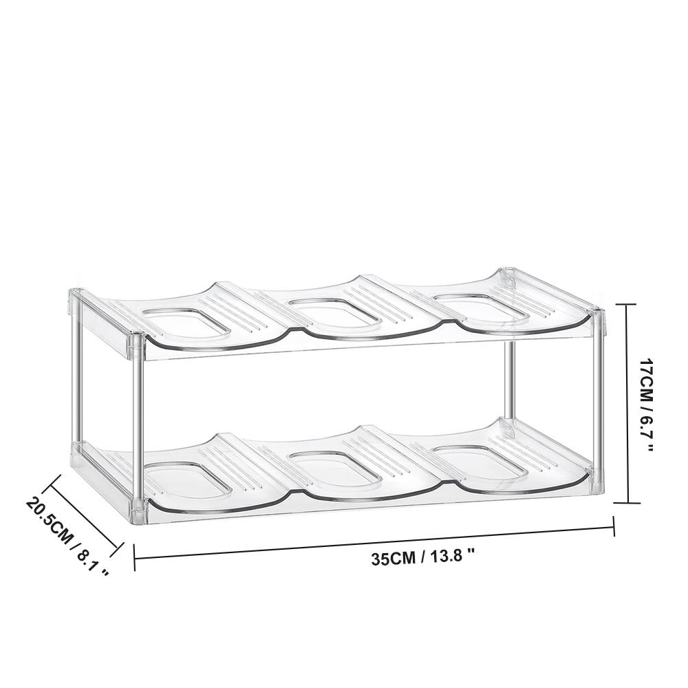 

2/3 Layers Water Bottle Organizer Clear Beverage Organizer Stackable Wine Rack For Cabinet Beer Holder Storage shelf