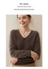 Women's 100% Pure Cashmere V-Neck Sweater - Autumn/Winter Knit Base Layer.