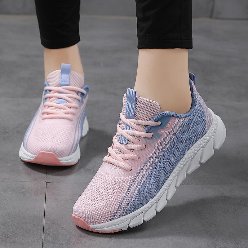 Spring Sports Shoes Running Shoes Mesh Lightweight Travel Shoes Student Soft-soled Casual Shoes