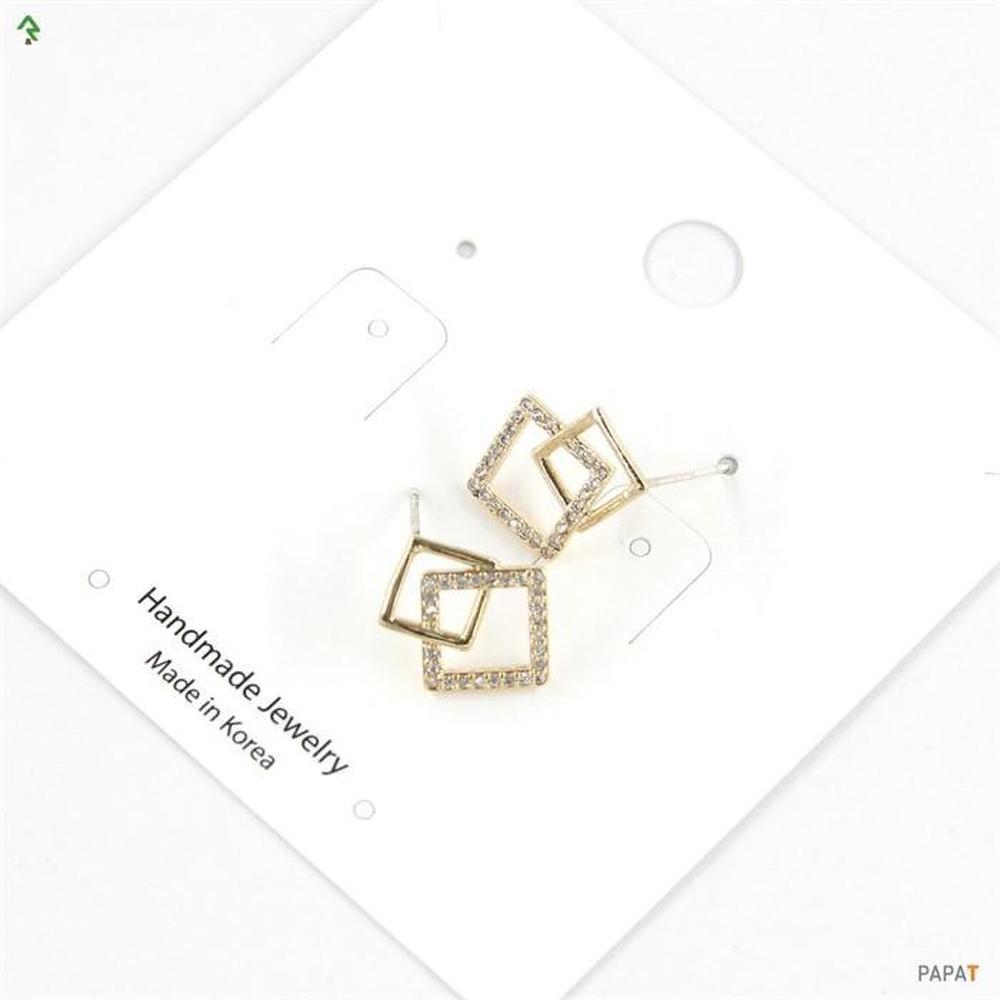 [Onm] Onm Silver Needle (925 Silver) Cubic Earrings-Se-08 (S9592809)