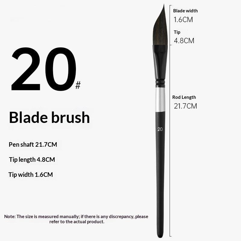 1/4Pcs Hand-Painted Art Drawing Brush Pull Wire Paint Brush Gouache Nylon Hair Knife-Shaped Watercolor Pens Water Painting Pen