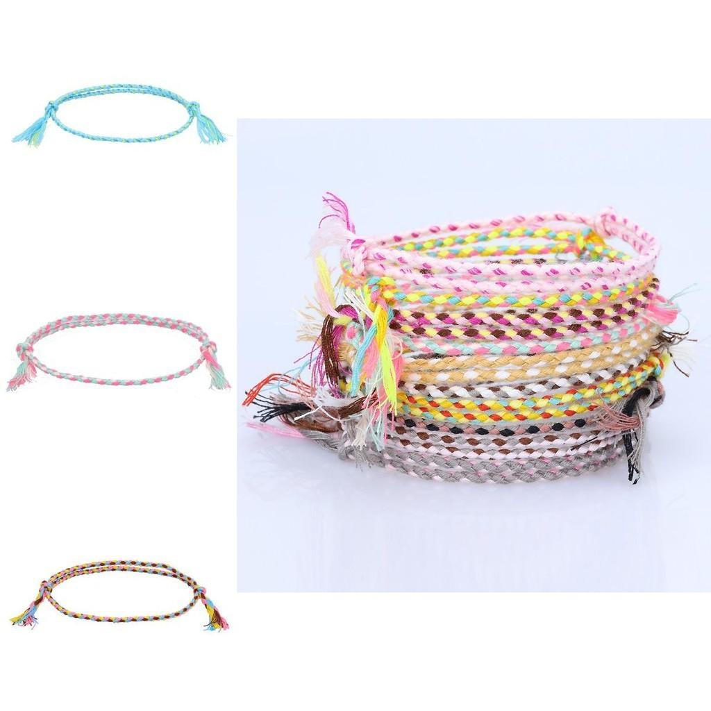 Trendy Unisex Wave Style Handmade Braided Red Rope Bracelet Ideal For Travel Remembrance Assorted Colors