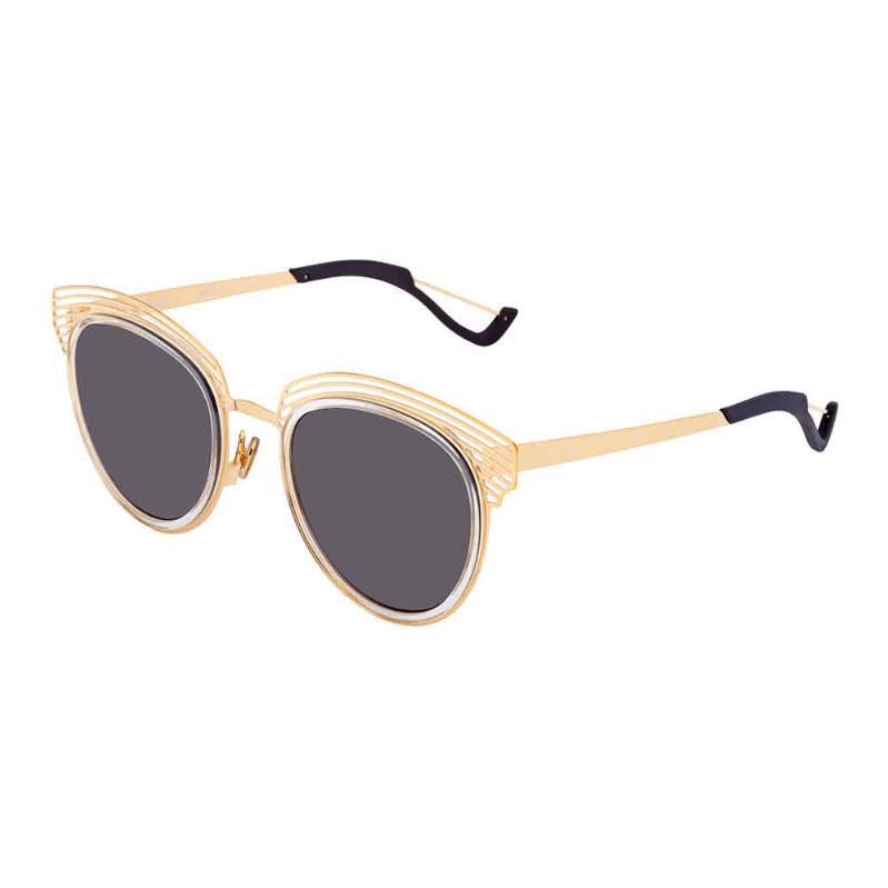 Dior Logo Metal Irregular Shape Sunglasses Women sunglasses Gold DIORENIGME 51,Gold