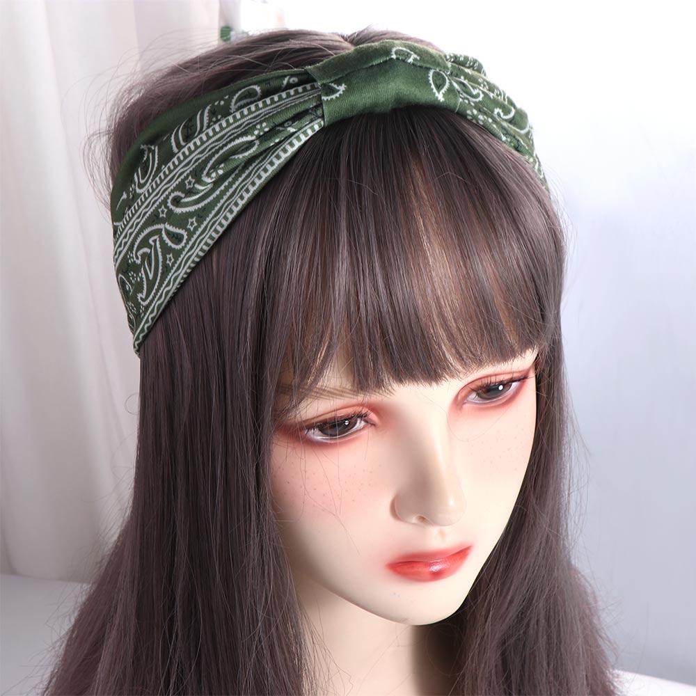 Wide Edge Yoga Headband Cashew Print Sports Sweatband Floral Bandanas Headband Girls Ladies