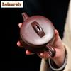 180ml Yixing Purple Clay Teapots Artists Handmade Large Caliber Pot Raw Ore Dragon's Blood Sand Tea Maker Kettle Zisha Tea Set