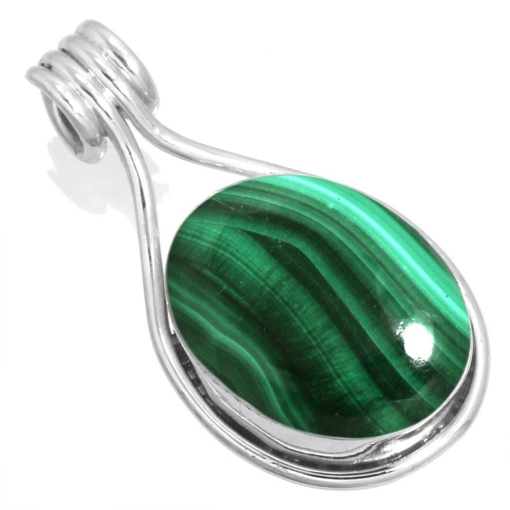 925 Sterling Silber Anhänger Damen Edelstein Handgefertigter Schmuck Neujahrsgeschenk Malachit Regenbogenmondstein Rosenquarz Roter Stein Rauchtopas Tigerauge Boho