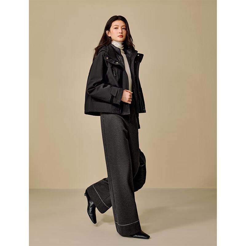 INMAN Women's Casual Elastic Waist Straight-Leg Trousers