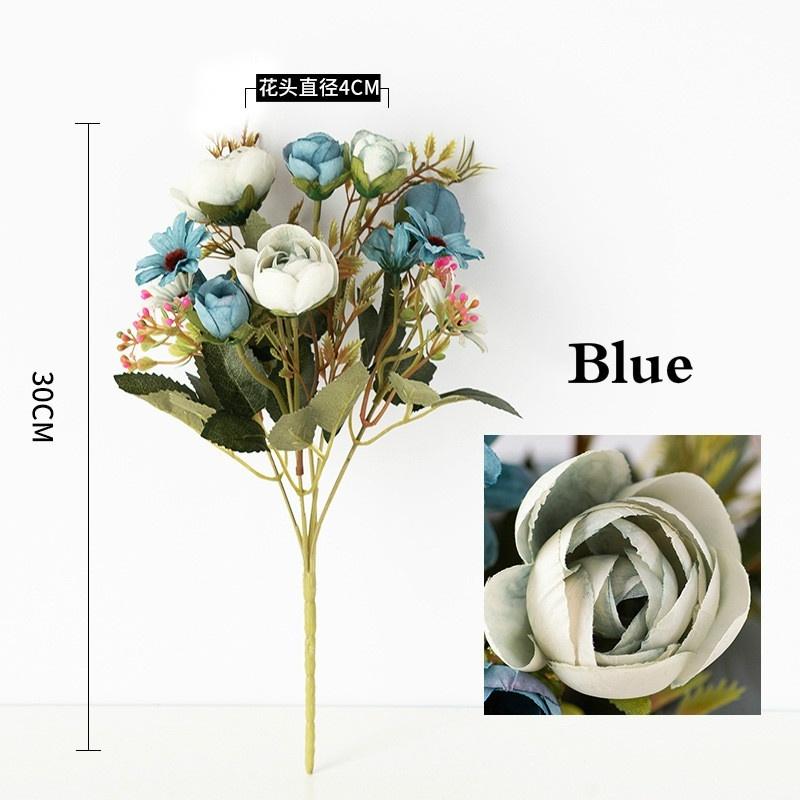 

Искусственные цветы для свадебного стола, декора дома, букета, искусственных цветов, рождественских украшений синий