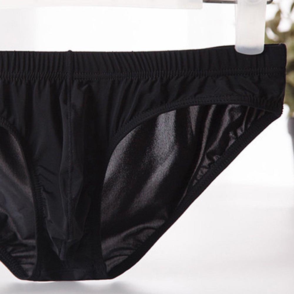 Soie hommes slips ultramince Transparent slip sans couture taille