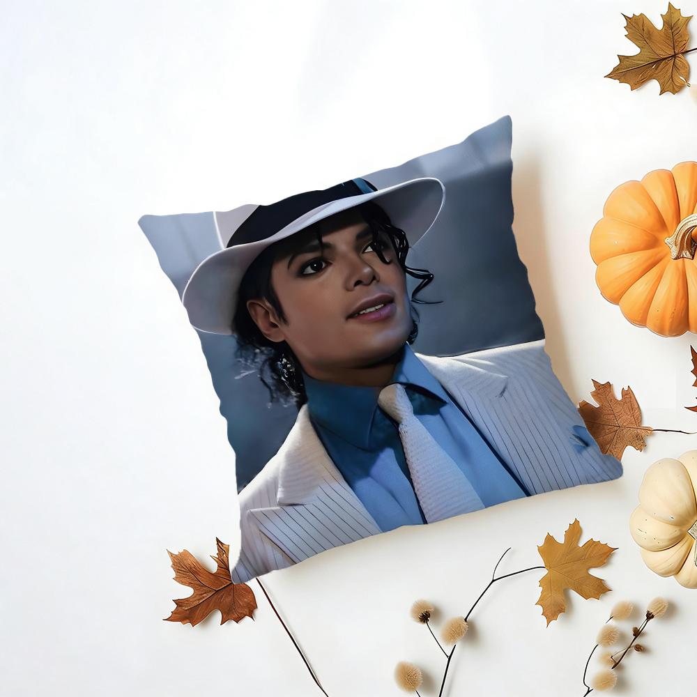 Michael Jackson Kissenbezug Waschbar Leinen Kissenbezug Weich für Tägliches Sofa Bett Wohnzimmer Dekoration