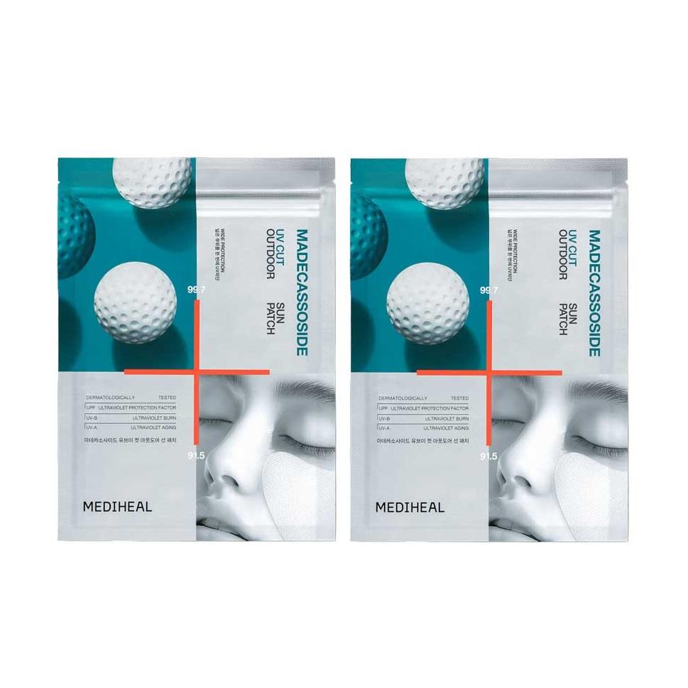 MEDIHEAL Madecassoside UV Cut Outdoor Sun Patch Wide Protection Soothing UV Shield Patch 4pcs x 2 Set