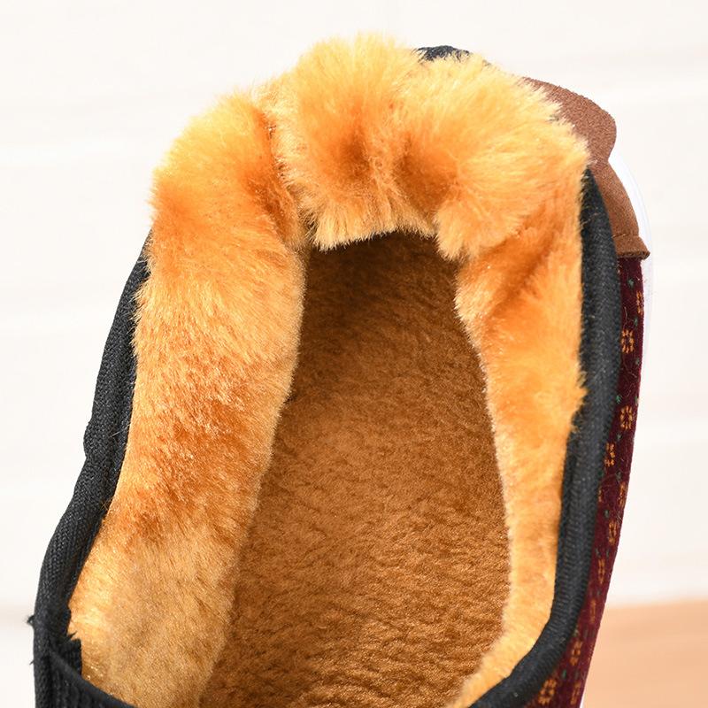 New Women's Shoes with Added Fleece and Thickened Warmth, Soft-soled Comfortable Cotton Shoes