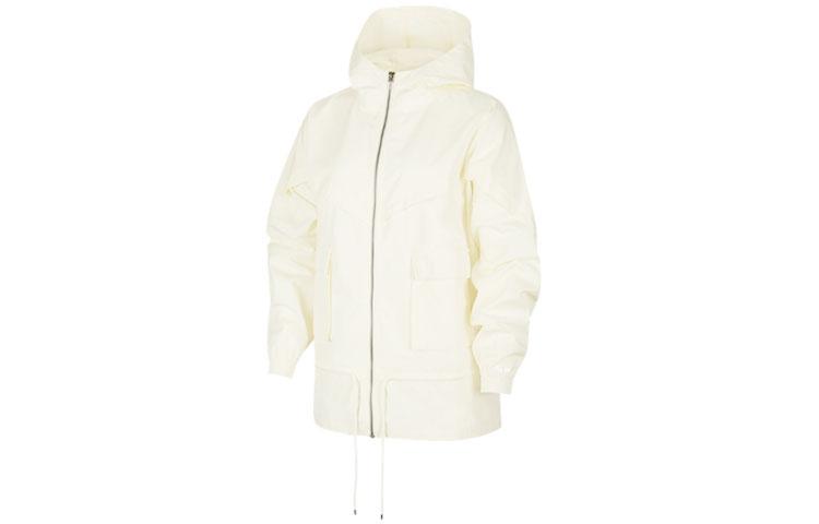Nike Jackets Women s Ecru Hooded Moderate Other CZ9329-113 XL