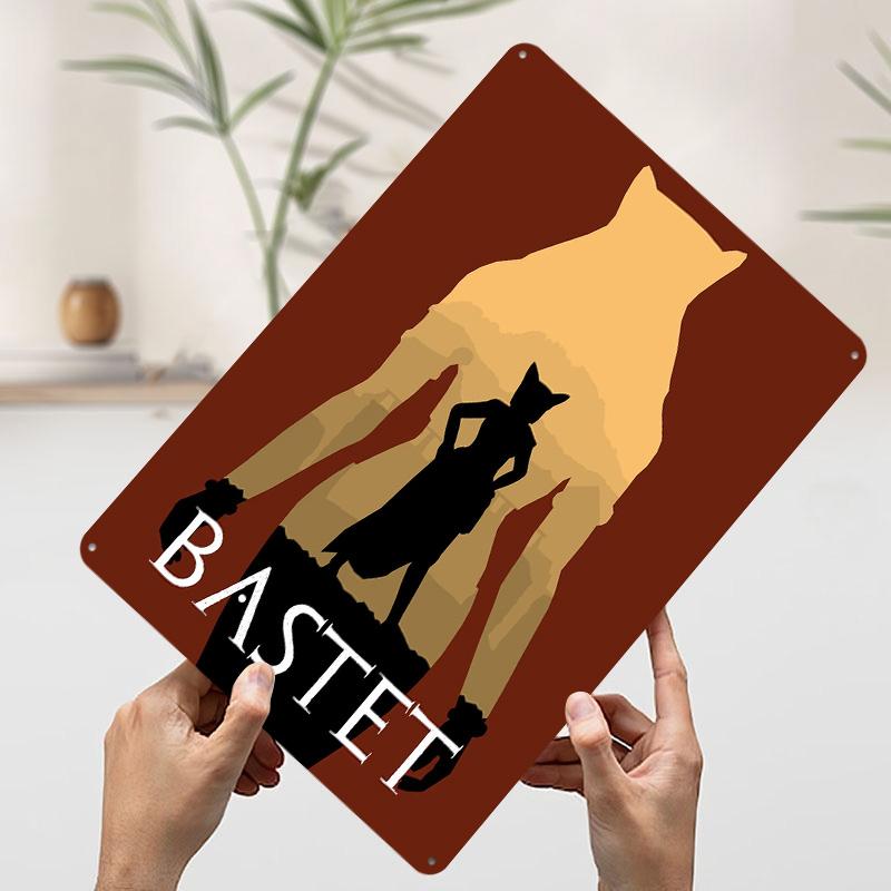 

Mythology Bastet Metal Poster Customized Wall Art Retro Vintage Tinplate Signs for Man Cave Room Decoration Home Decorations 7.9x11.8In(20x30cm)