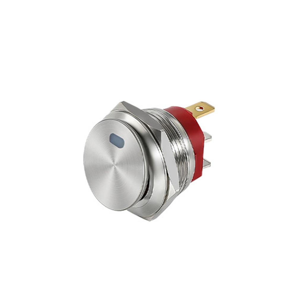22mm Metal Car Toggle Switches Button Rocker Switch Stainless Steel 12V 20A Self-locking Two Positions ON-OFF 3 Pins