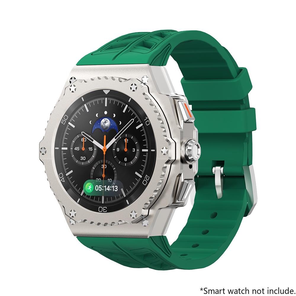 Luxury Alloy Modification Kit For Samsung Watch 8 Classic 46mm Metal Case Rubber Band For Galaxy Watch 8 Classic Kit Accessories