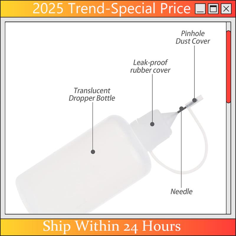 The New 12Pcs Fine Tip Glue Applicator Precision Bottle Needle Tip Applicator Oiler Bottle Needle Tip Bottles For Quilling Craft белый