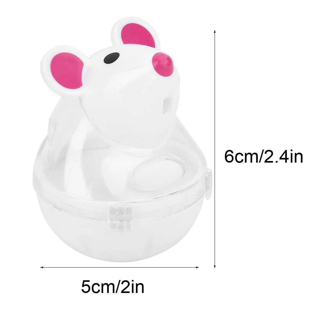 Pet Cat Dog Leakage Feeder Slow Food Dispenser Mice Design Toy(Pink)