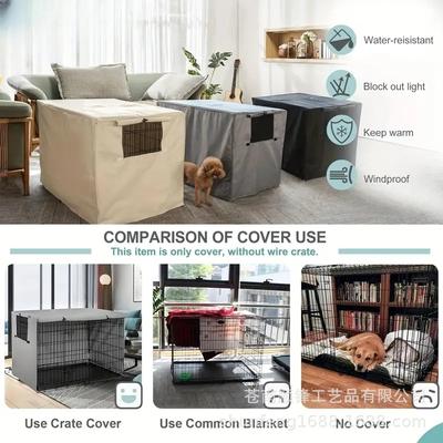 Waterproof Windproof Oxford Fabric Pet Dog Cage Cover Universal for Dog Cat Cage Indoor Outdoor Kennel