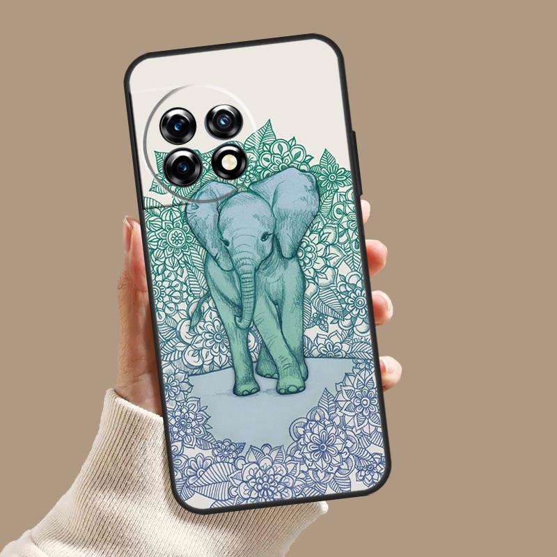 Cute Elephant Case For OnePlus Nord CE 3 Lite CE4 2 2T N10 N20 N30 OnePlus 12 11 9 10 Pro 8T 10T 12R Cover