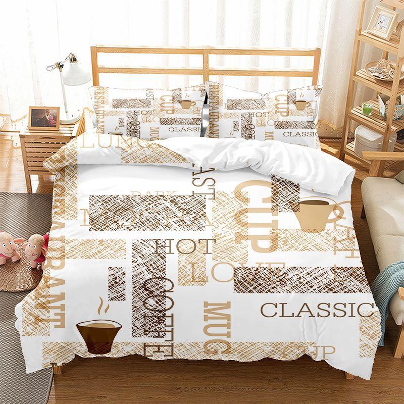 Graffiti Word Bedspread Cover Collection Merry Christmas Long-lasting Polyester Comforter Cover With Pillowcase King Dimension Queen Dimension Size
