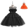 Children's Halloween Bowknot Mesh Princess Dress for First Birthday