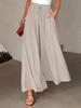 2024 Polka Dot Wide-Leg Culottes with Elastic Waist for Women - Spring/Summer Collection