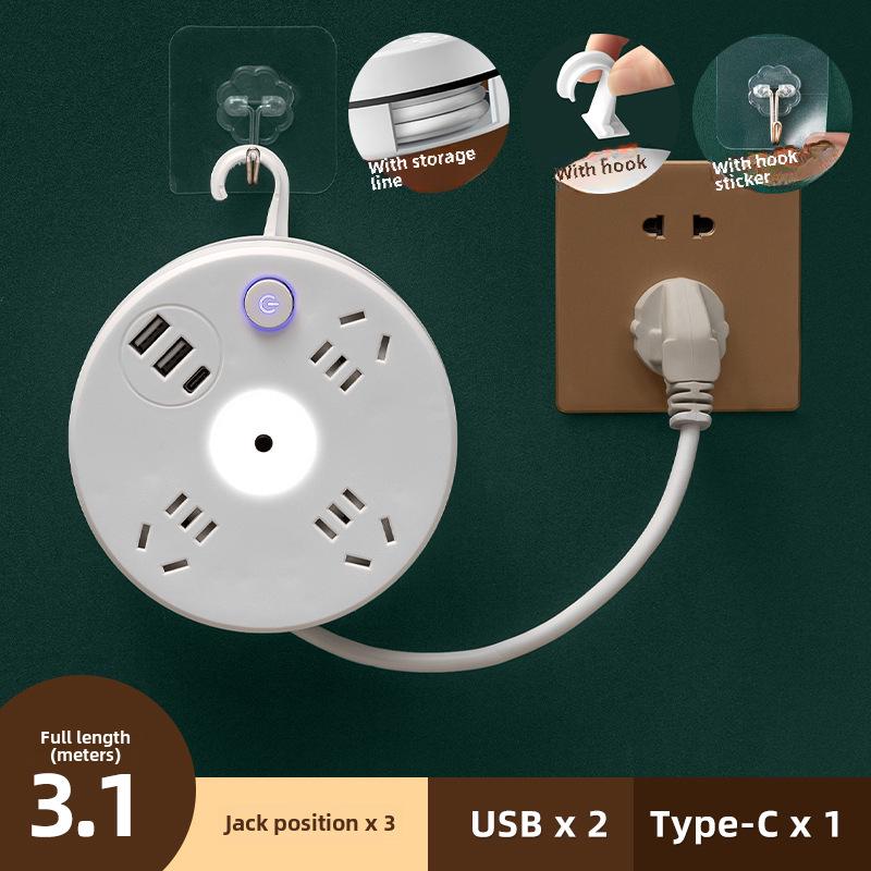 Smart Multi-Hole Socket with USB Night Light for Home & Office