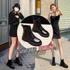 New Martin Boots Women's British Style Autumn Thin Breathable Versatile Platform Locomotive Short Boots Spring and Autumn Single Boots