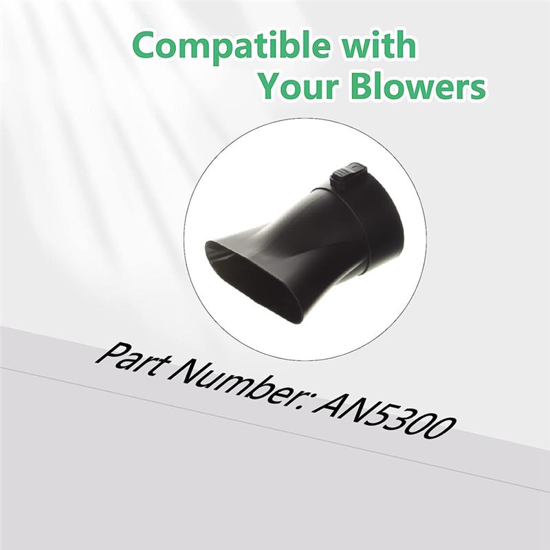 AN5300 Blower Flat Nozzle for EGO 530 CFM 575 CFM LB5300 LB5302 Crodless Leaf Blowers, Black NONE