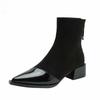 Nowe Modne Botki Wszechstronne Damskie Buty Szpiczasty Nosek Damskie Buty Temperament Elastyczne Krótkie Botki Wygodne Buty na Wysokim Obcasie