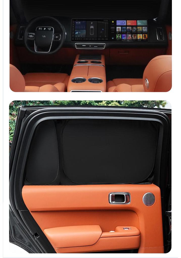 Compatible with Ideal L6-L9, MEGA, I6, I8 Car Window Sunshade: Heat Insulation & Privacy Curtain