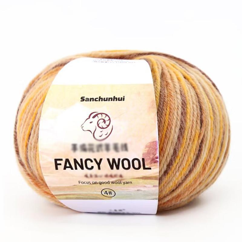 1PC Real Silk Gift Thread Pure Cotton Line Multi-functional Hand Woven Handmade Segmented Dyed Wool Yarn Multi-element