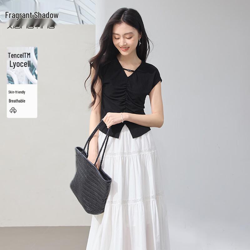 Xiangying Women s V-Neck Short Sleeve T-Shirt L