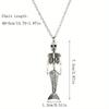 Halloween Gothic Skull Necklace Punk Skull Jewelry Mermaid Skull Fish Tail Pendant Punk Fashion Necklace Earring Keychain Gift