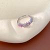 Exquisite Rainbow Zircon Flower Ring: Retro Design Luxury Jewelry for Index Finger